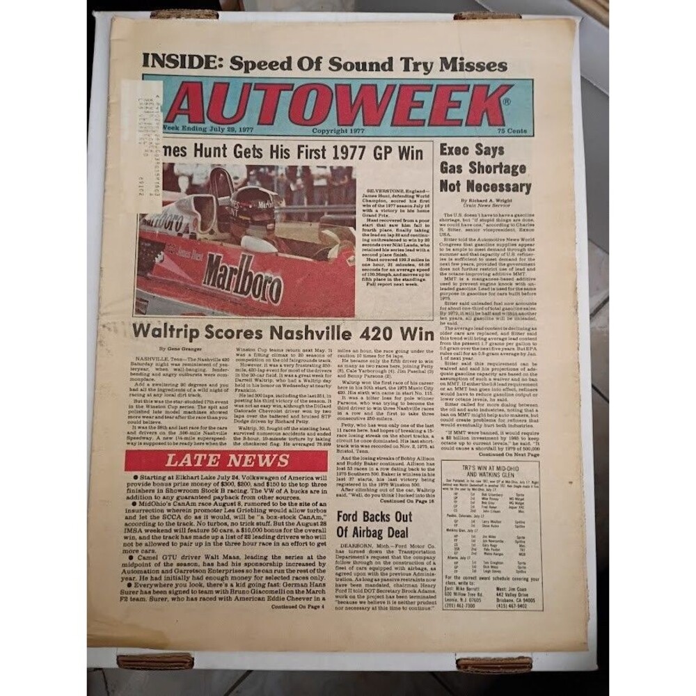 AutoWeek Magazine - July 29, 1977